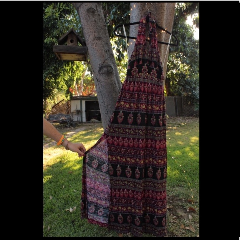 Backless Maxi Dress with leg slits